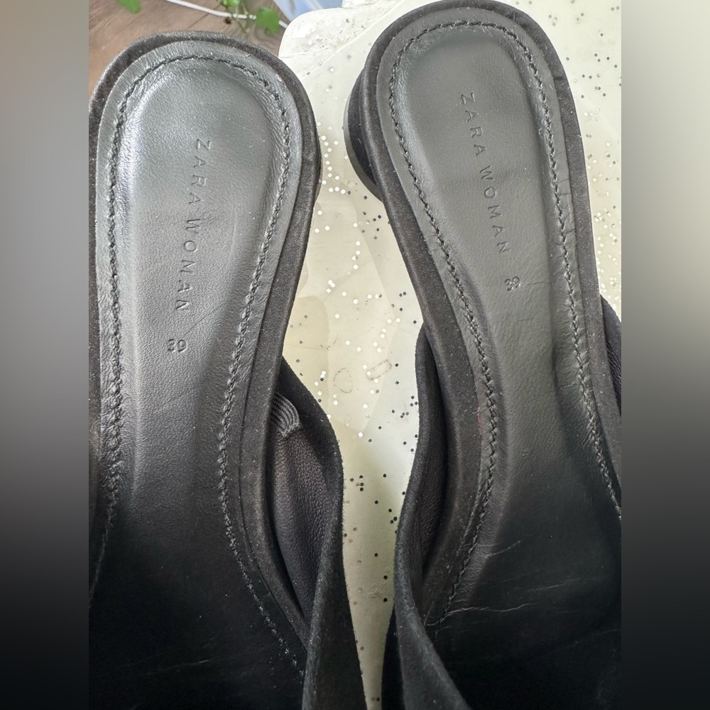 Elegant ZARA  Black Women's Mules, Size 39(8.5) - Picture 7 of 11